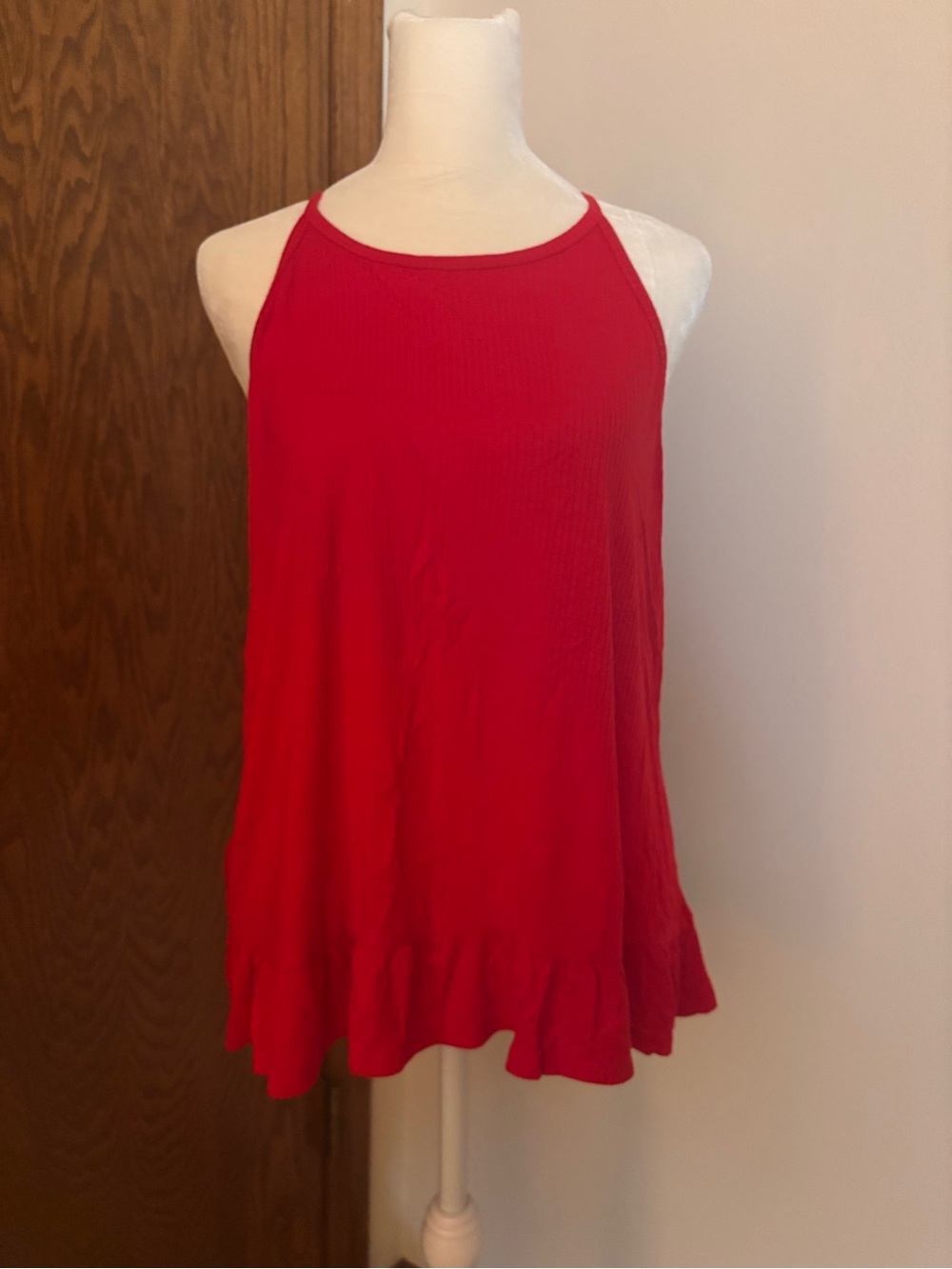 Mossimo Supply Co. Red Ruffle-Hem Camisole - Picture 3 of 6